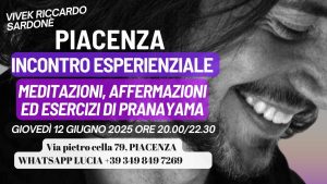 Giovedì 12 Giugno 2025, PIACENZA ‘ SEMINARIO ESPERIENZIALE ‘.